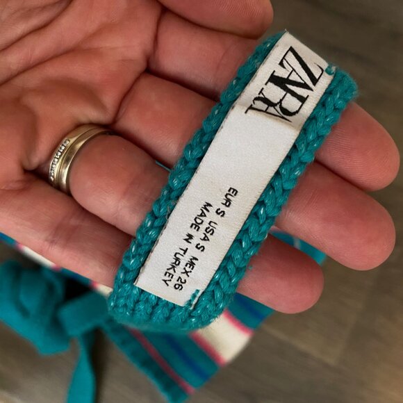 Zara Striped Halter Knit Crop Top Size Small‎ - Picture 5 of 5